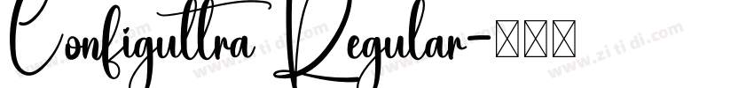 Configultra Regular字体转换